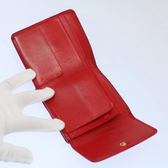 LOUIS VUITTON Epi Portefeuille Elise Wallet Red M6363E LV Auth 54084 - Picture 10 of 14